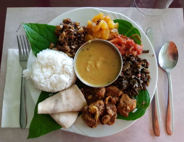 Lawaki_Dhal, Roti, Rice, Bidi Curry, Pumkin Curry, Bean curry, beef Curry_